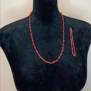 Red Necklace/bracelet set